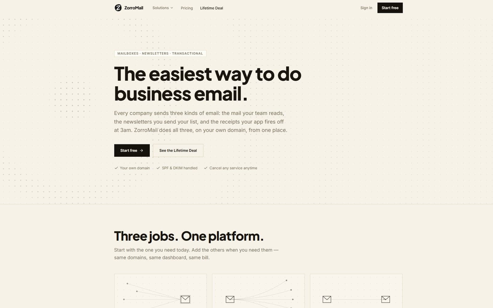 ZorroMail product screenshot