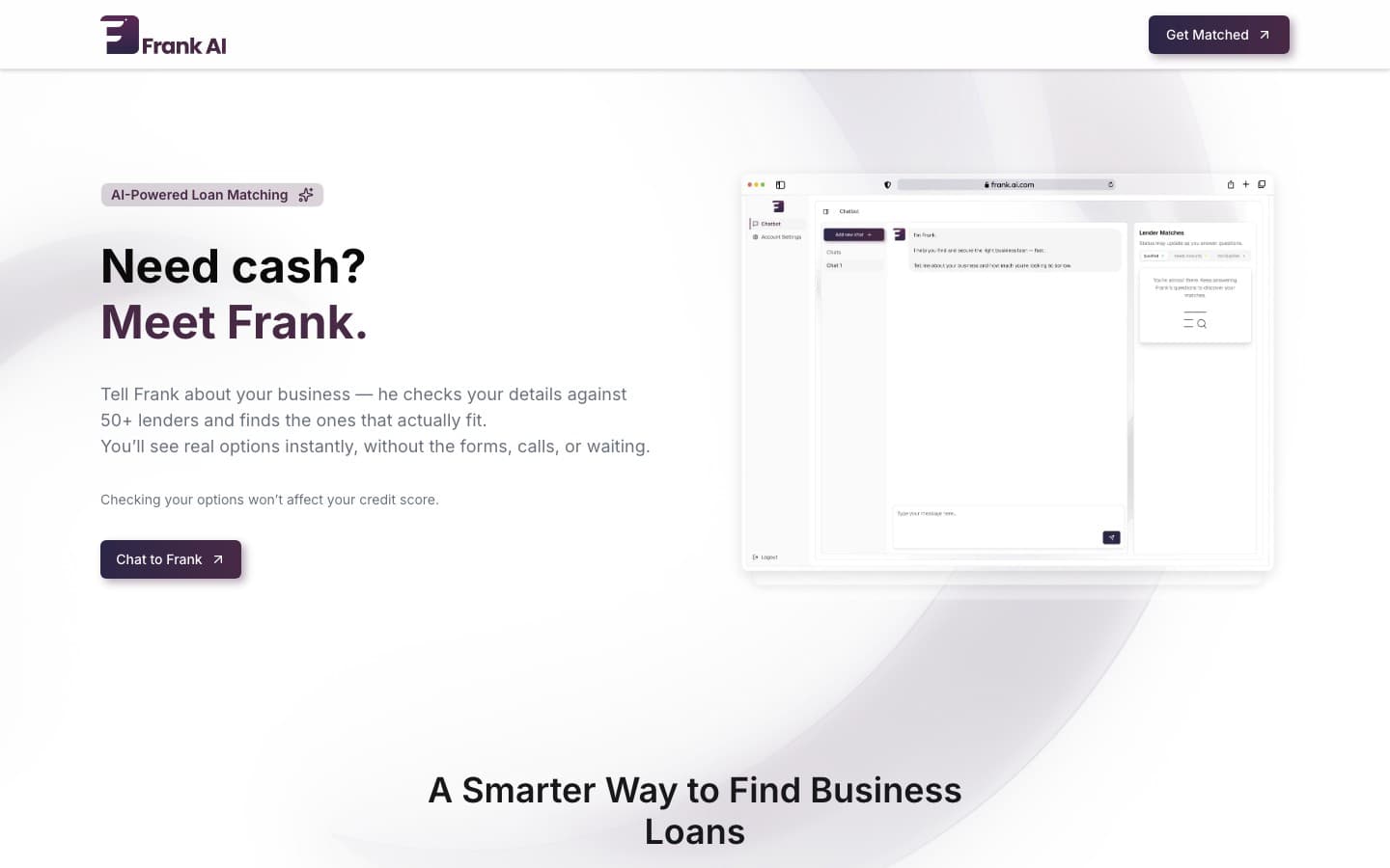 Frank AI — product screenshot